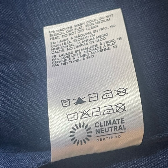 REFORMATION Evianna Puff Sleeve Linen Dress Dark Navy Lace Trim Bow Rosebud Sz 8 - Picture 9 of 9